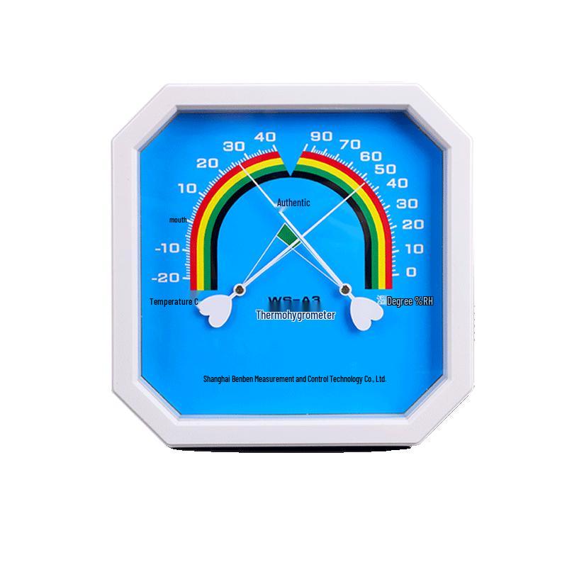 Octagonal Wall-Mounted Dry/Wet Thermometer Hygrometer (CN version)