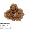 White Normal Tan Skin Doll Head European Face Fashion Doll Head  for 11.5 Inch BJD Doll Body