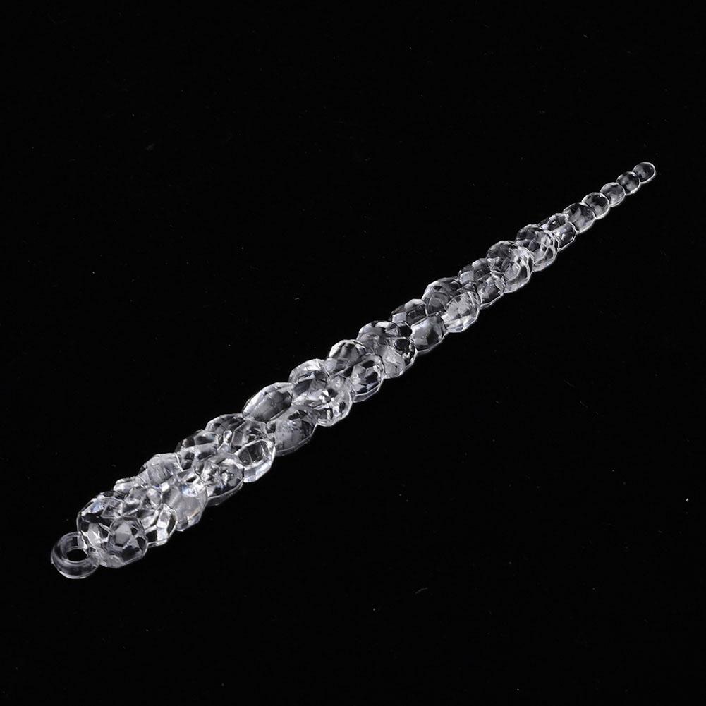 12pcs Acrylic Icicle Party Wedding Festival Christmas Tree Hanging Decoration 14.8cm