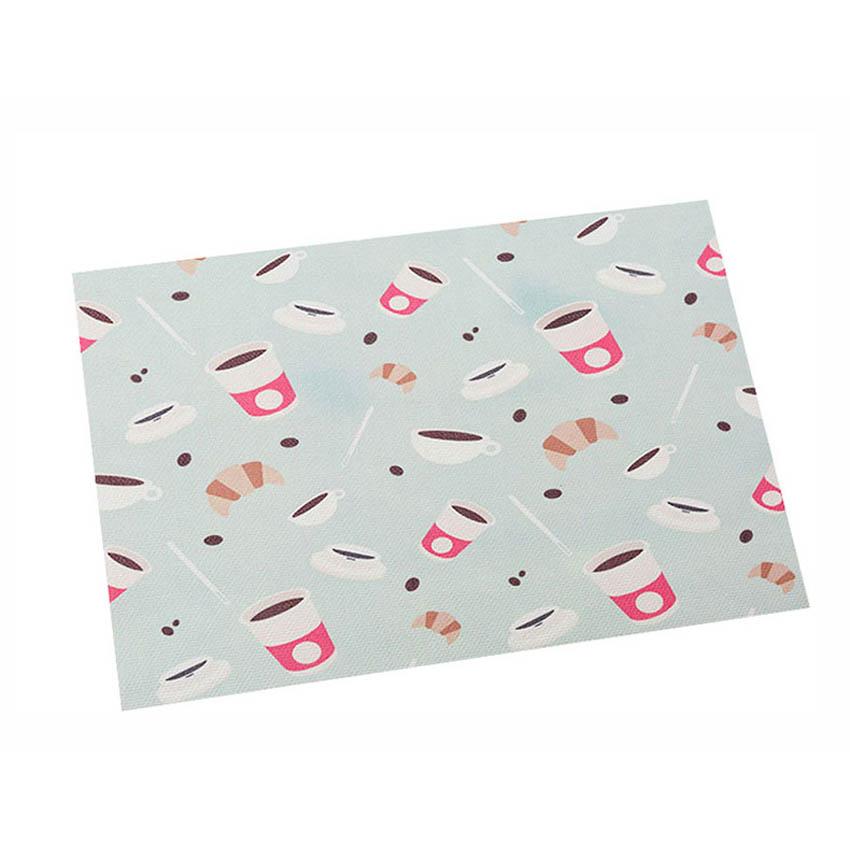 Table Mats PVC Coasters Dessert Painting Placemats Adiabatic Placemat Bar Coffee Table Pad Placemat for Dining Table  Cup Mat