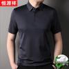 Hengyuanxiang Men's Mulberry Silk Polo Shirt
