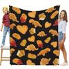 Dinosaur chicken nuggets blanket gift soft comfortable flannel bedding blanket sofa office camping blanket