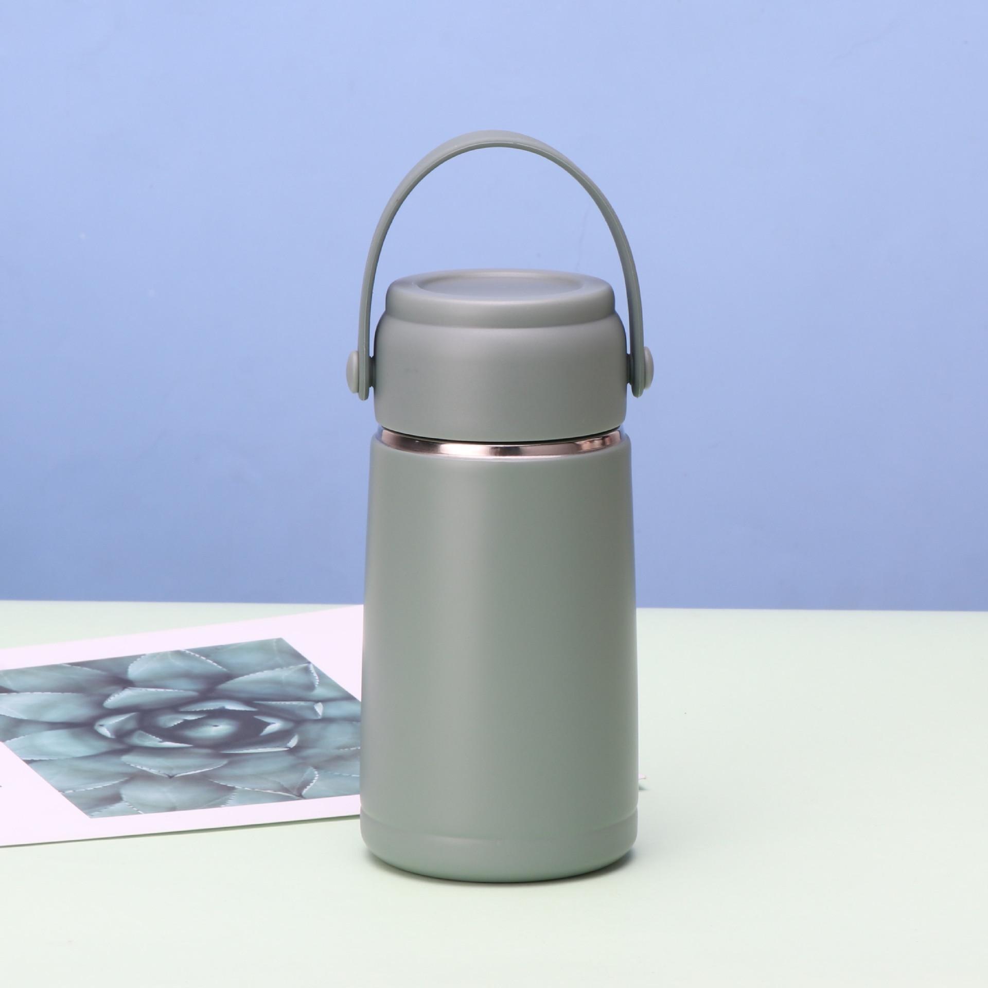 

Portable Mini Straight Vacuum Thermos Mug Stainless Steel Insulated Tumbler Beverage Container Kids Adults Drinkware 350ml зелений