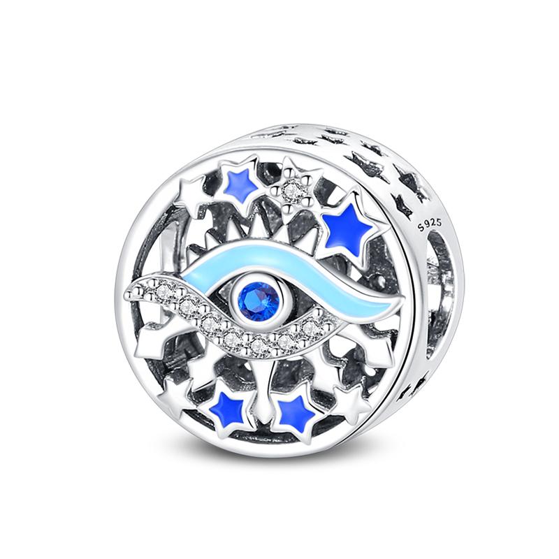 Newcopper Sparkling Zircon Devil'S Eye Horus' Eye Best Wishes Lucky Charms Beads Fit Pan Original Bracelets Diy Jewelry