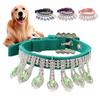 Fashionable Comfortable Faux Leather Pet Dog Collar with Pendant for Teddy