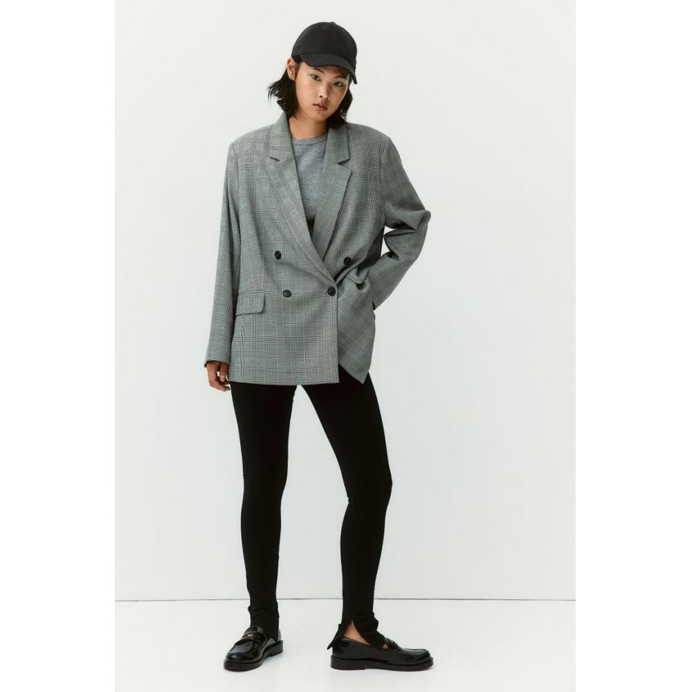 

H M Zip Hem Leggings Black