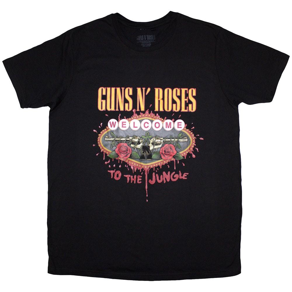 Guns N Roses T Shirt Welcome To The Jungle new Official Womens Skinny Fit Black Unisex T-Shirt XXXXL