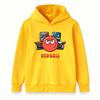 Kids Boys Girls Pullover Hoodie, Cool Red Ball Cartoon Print Casual Warm Long Sleeve Hooded Sweatshirt for Children Daily Wear