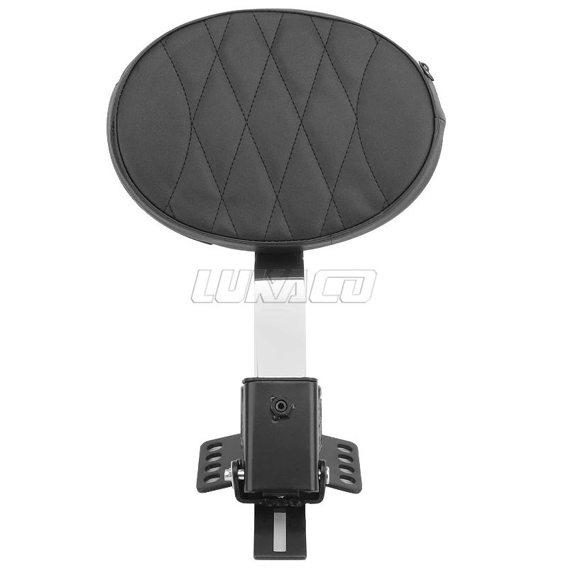 Motorcycle Front PU Leather Driver Plug-in Backrest Mounting Kit For Harley Touring Road King Street Glides FLHR 1997-2025