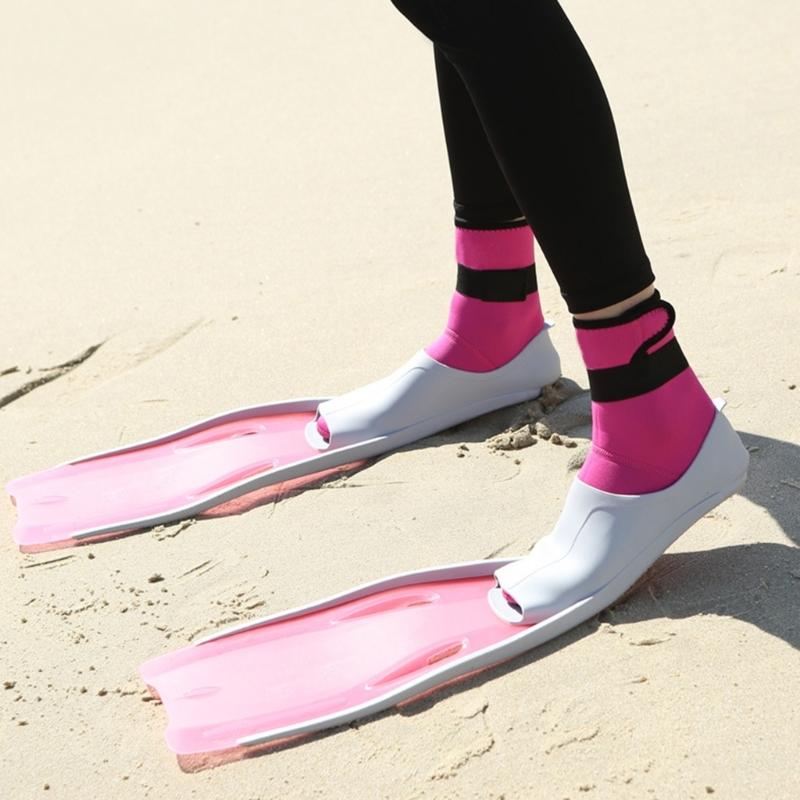Scubas Diving Gear Full Foot Long Silicone Fins Snorkeling Swimming Diving Floating Fins TPR Non-Slip Swimming Flippers