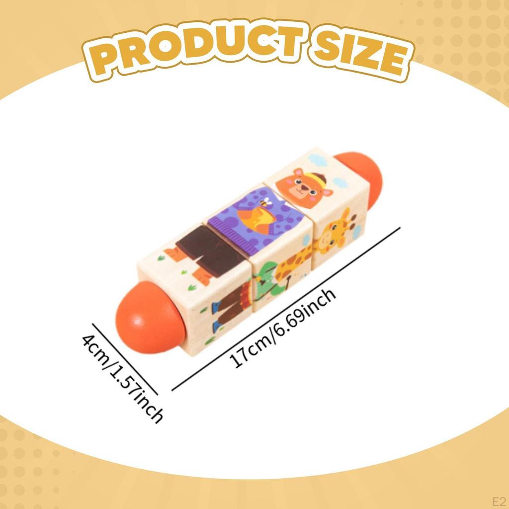 , Educational Toys, Building Blocks with Cartoon Motifs, Puzzles for Preschoolers, Gift