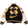 Nike x Patta Running Team Varsity Jacket (Asia Sizing) Black/Yellow/White Unisex Outerwear FJ3107-010