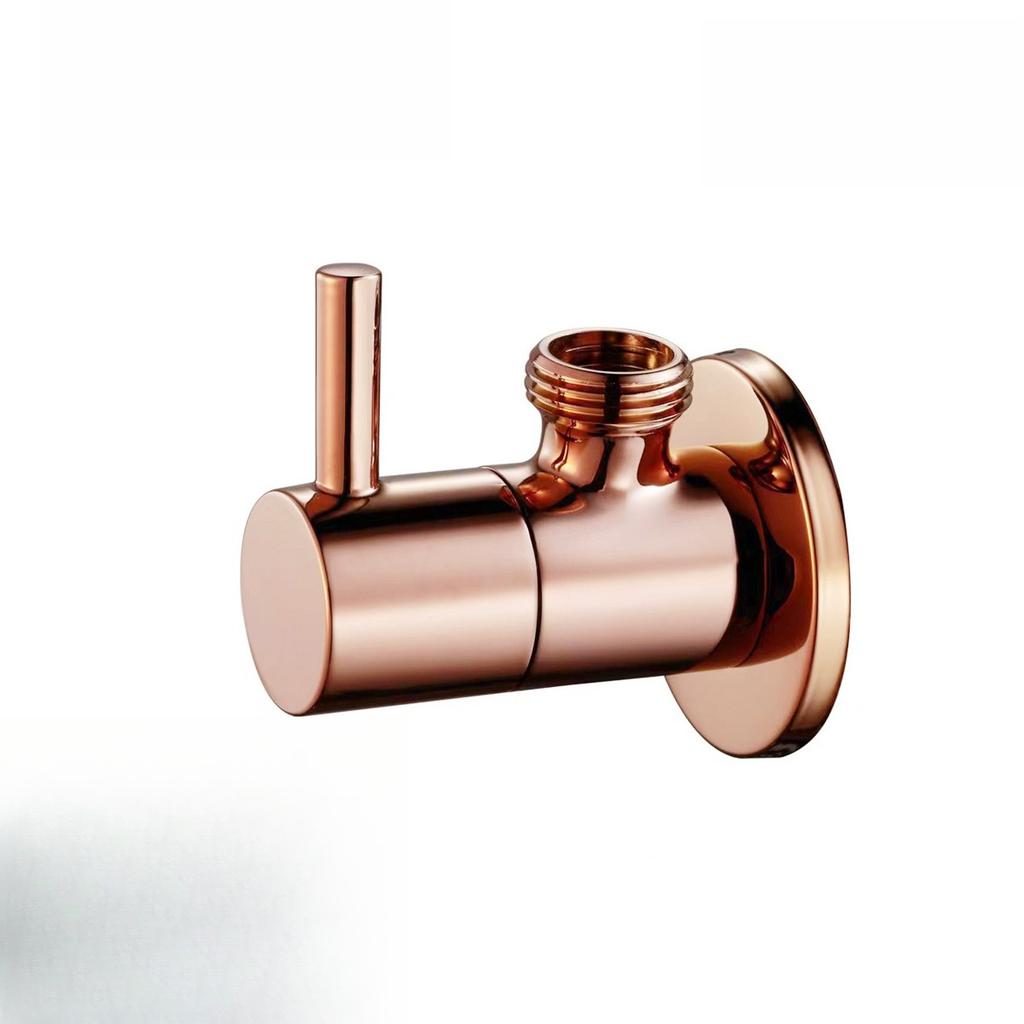 1/2'' European Triangle Valve Hot and Cold Water Stop Universal Retro Angle Valves All Copper Toilet Bathroom