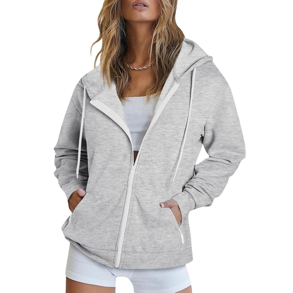 Cross-border 2026 new men's and women's sports hooded sweatshirts, European and American style casual cardigans, zipper-style tops wholesale