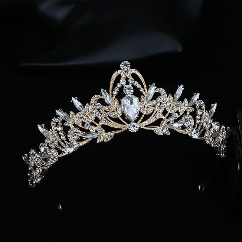 Bridal Accessories Wedding Dress Style Headwear Birthday Party Crown Headband Black High-end Performance Hair Accessories Crown