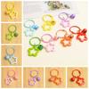 Open Ring Buckle Five-pointed Star Bell Pendant Elegant Macarone Bag Keyring  Bag Pendant