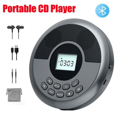 Bluetooth CD Çalar Taşınabilir Şarj Edilebilir Hoparlörlü ve Kulaklıklı Discman Walkman MP3 Çalar USB Bluetooth Verici