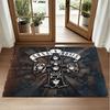 Guns N’ Roses Design Crystal Velvet Rug Soft Decorative Mat for Bedroom Entrance