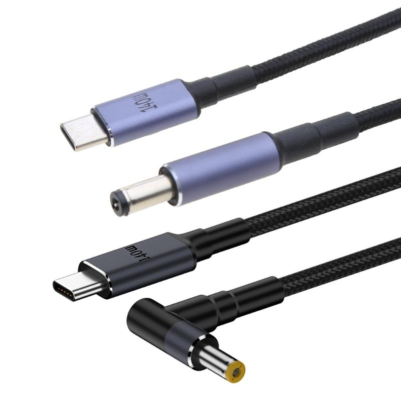 Cablu de încărcare USB tip C mascul 140W PD la DC5.5x2.1mm 5.5x2.5mm mascul pentru laptop/notebook