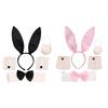 Halloween Rabbit Costume Set Rabbit Ears Headband Bow Tie Round Tail & Arm Cuffs, Halloween Rabbit Costume Accessories