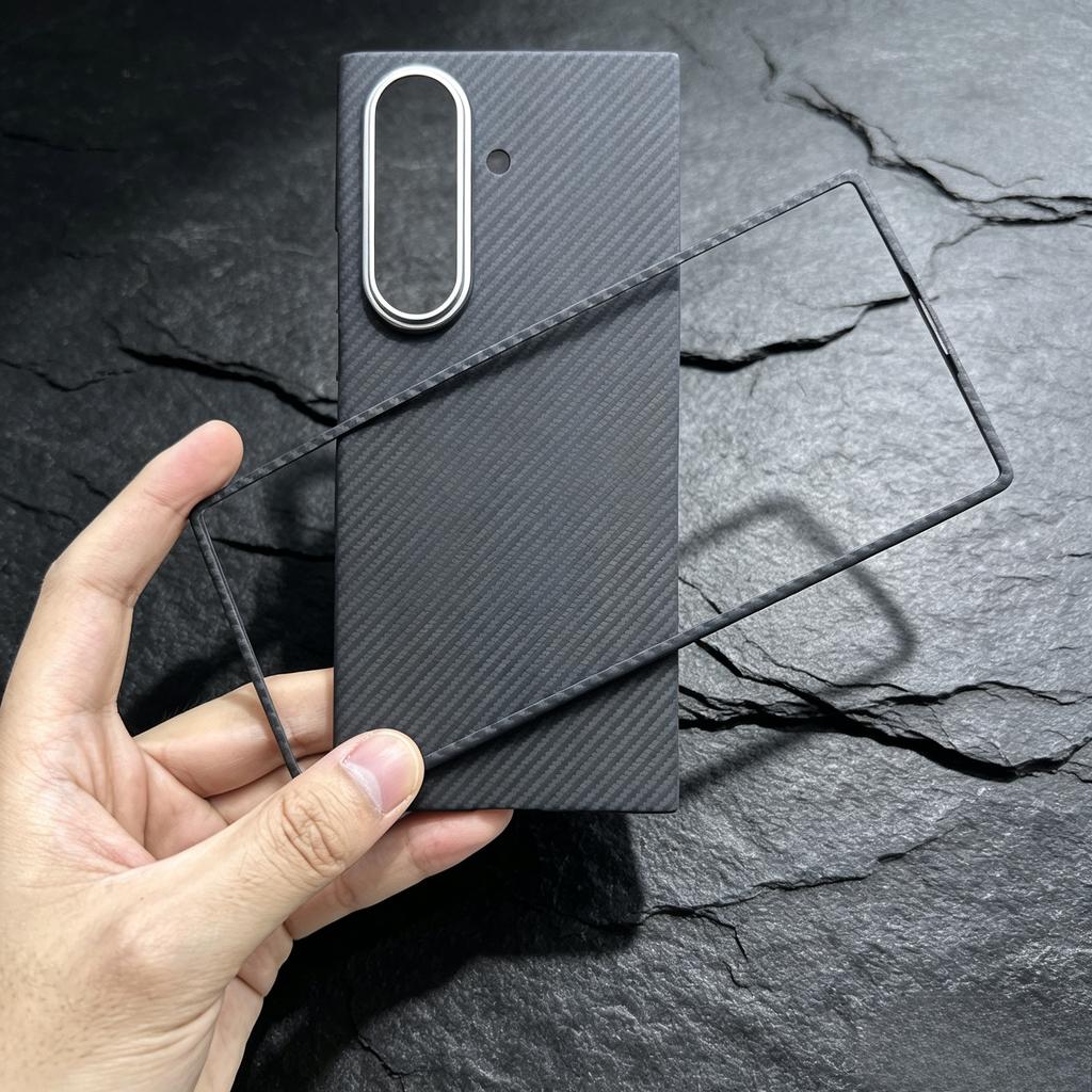 Ultra-light Non-slip Woven Texture Carbon Fiber Case For Samsung Z Fold 8 Ultra 7 for Magsafe Raised Metal Camera Protect Cover