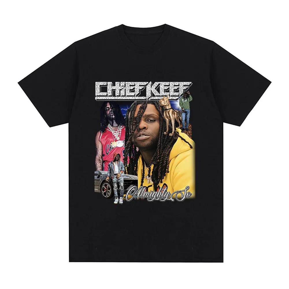I Love Chief Keef T Shirt Unisex's Fashion Casual Short Sleeve T-shirt Vintage Gothic Oversized Cotton T-shirts Hip Hop Streetwear Unisex Top