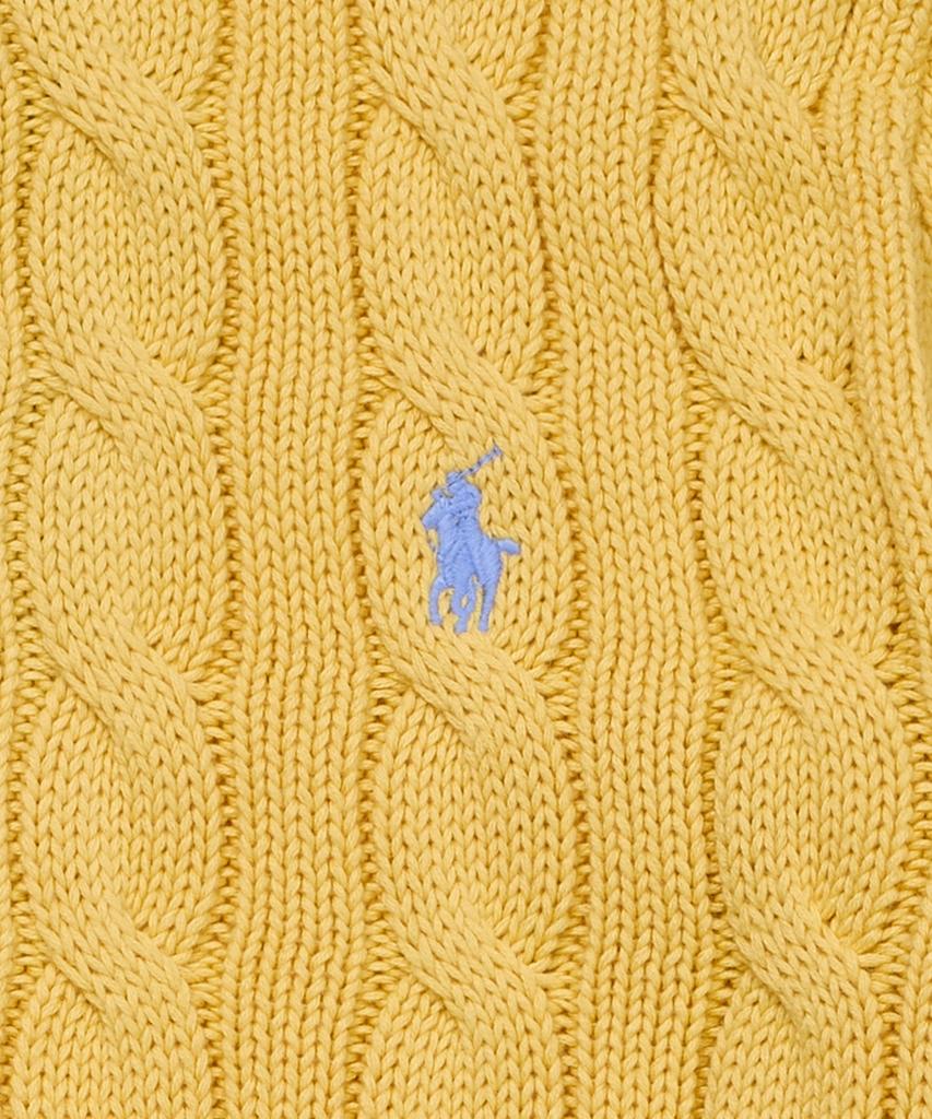 Polo Ralph Lauren Cable Knit Cotton Crew Neck Cardigan - Yellow