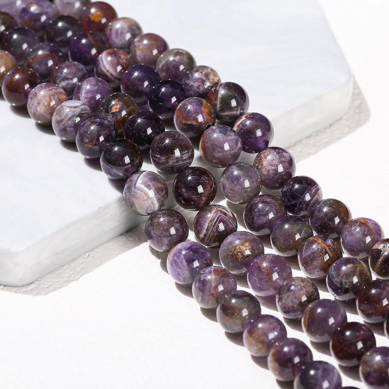 6 8 10mm Natural Ghost Amethyst Beads Round Loose Spacer Crystal For Jewelry Making Diy Necklace Bracelet Accessory