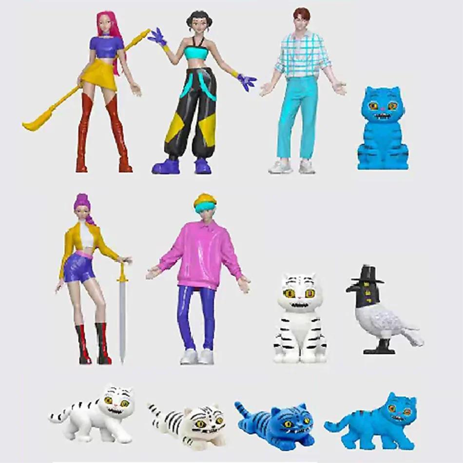 12 Stück Blindbox Kpop Dem on Hunter Kawaii Girlgroup Sammelfiguren Plüschtasche Spielzeug Rumi Mira Zoey Jinu 2-4,5 Zoll für Party