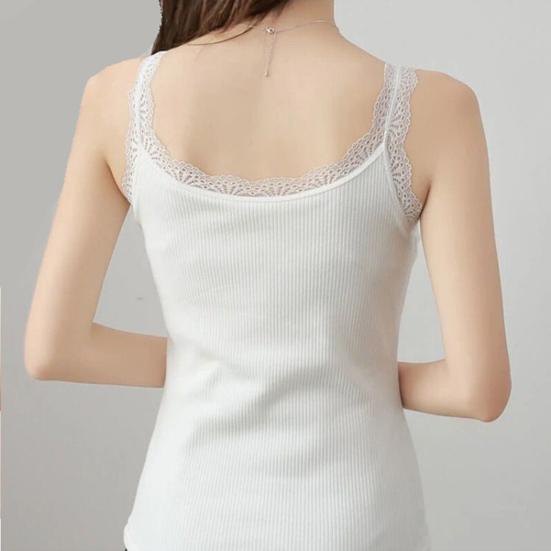 Women's Lace Trim Tunic Tank Top Spaghetti Strap Sleeveless Cami Top Summer Crew Neck Camisoles