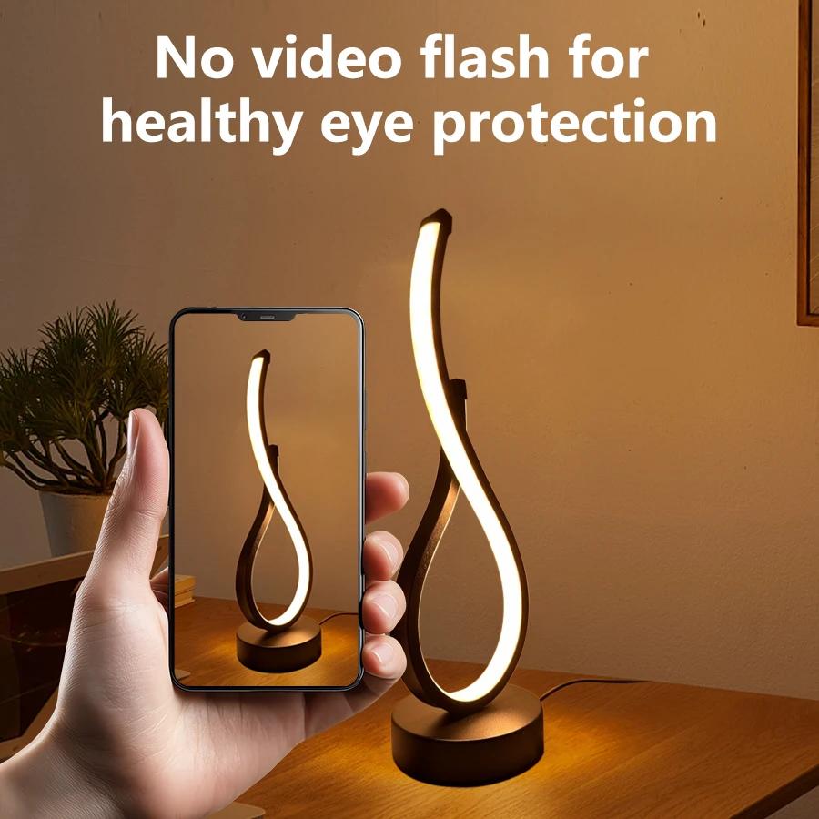 LED Night Light 3 Colors Dimmable Modern Creative Table Lamp For Bedroom Living Room Reading Office Bedside Decor Lighting