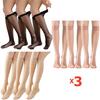 3pairs SET NEW Fashion Women's Ultra Thin Transparent Mid-Calf Glass Silk Socks Sheer Stockings for Women JK Lolita Gothic Girls