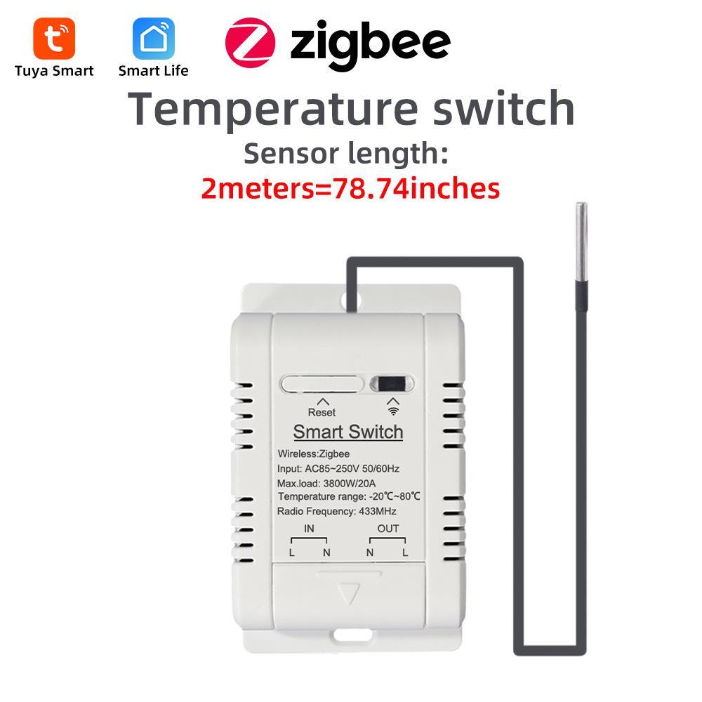 Smart Zigbee Temperature and Humidity Switch with Alexa/Google Voice Control
