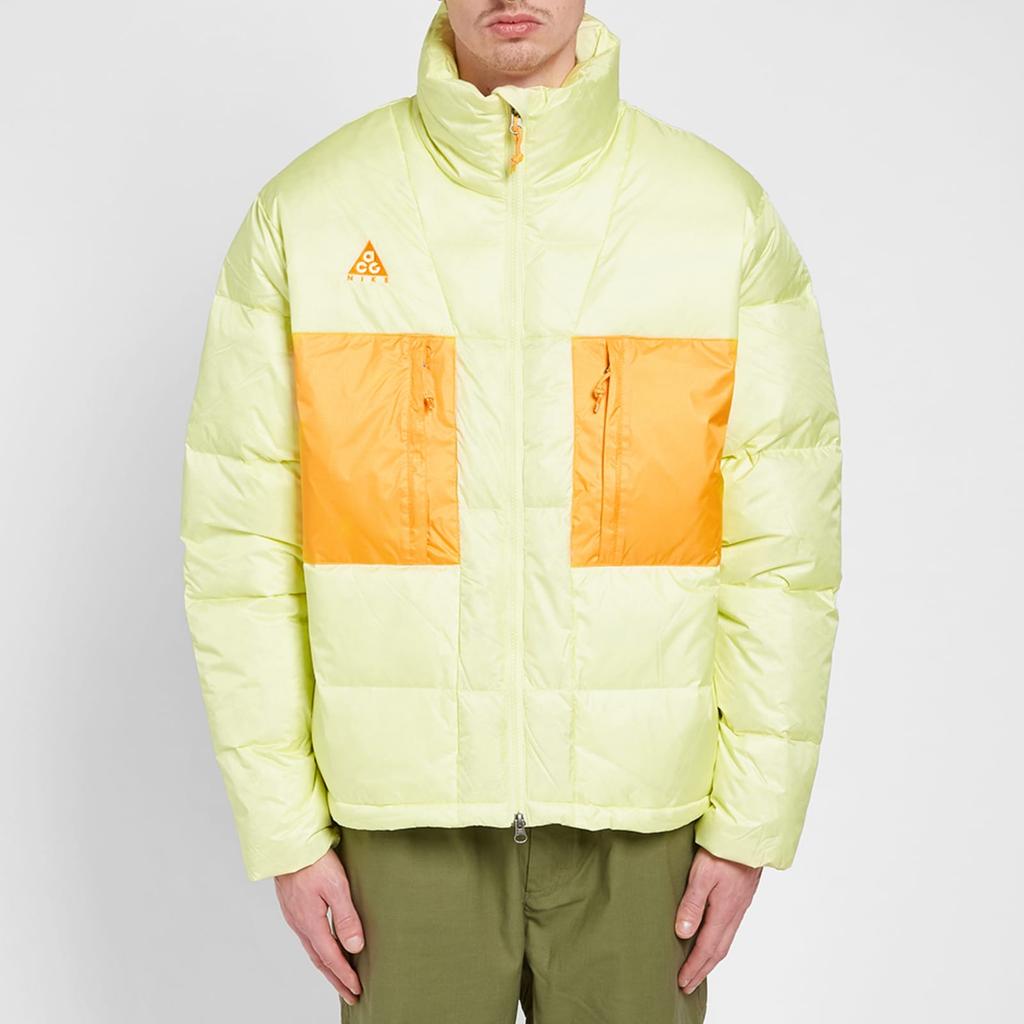 Nike Giacca Uomo ACG Imbottita in Piumino con Zip Intera e Collo Alto Giallo CD7660-335