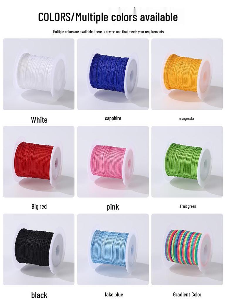 72-Piece Jade Thread Set: 20-Color Braided Cord for DIY Bracelets & Jewelry Making