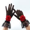 Mesh Flower Etiquette Gloves Fingered Short Mesh Lace Decorative Gloves