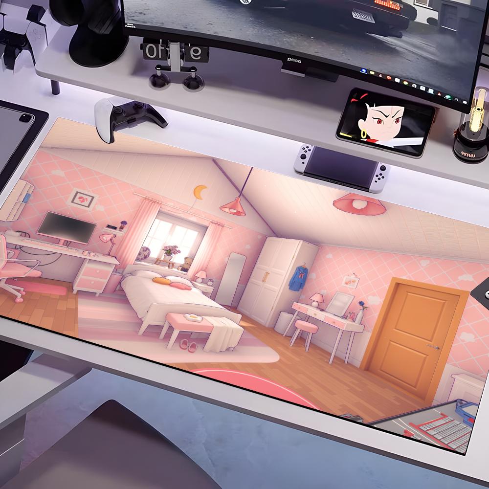 CUTE Mita Mouse Pad Multiple Sizes Large Square Computer Office Game Table Mats Rubber Anti-slip Mousepads