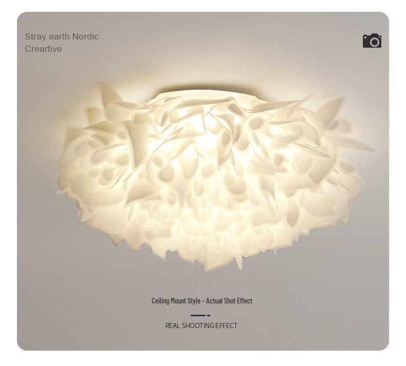 2025 Modern Minimalist Petal Ceiling Light - Full Spectrum, Warm & Romantic for Master Bedroom
