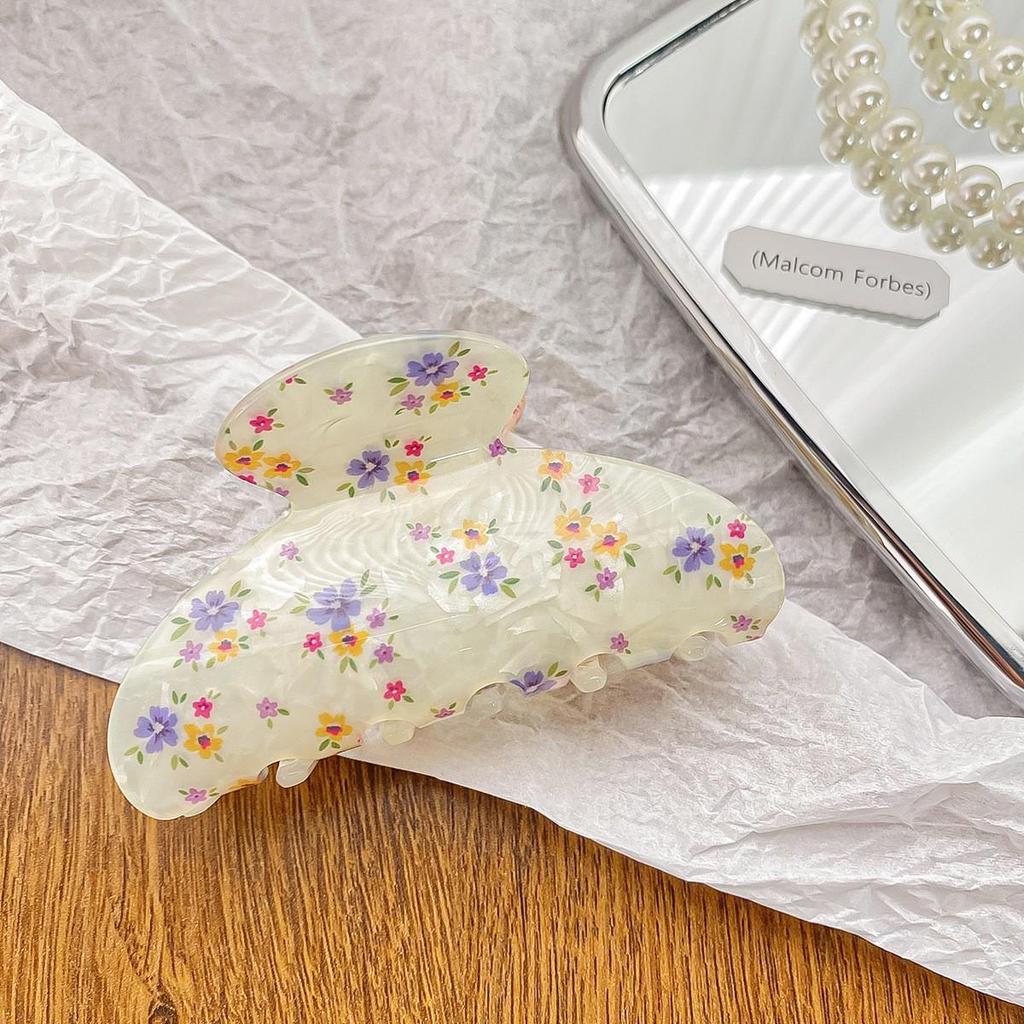 Large Acetate Hair Clip for Women - Korean Fashionable Jelly Color Hair Claw with High-End Feel