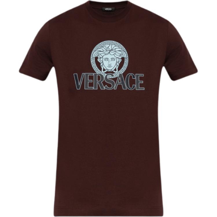 Versace Logo Print Crew Neck Short