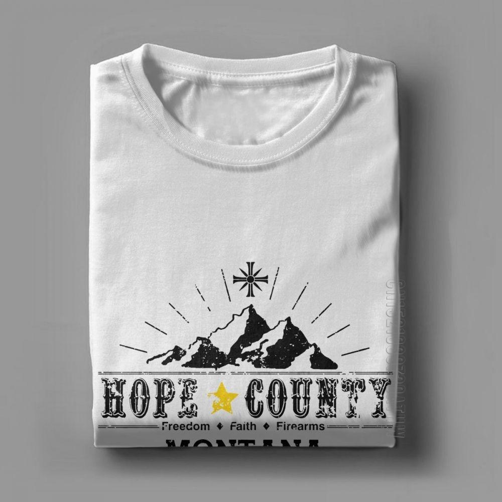 Far Cry T-Shirt Spiel John Seed Hope County Kreuz Mann T-Shirts Hipster 100% Baumwolle Kurze Ärmel T-Shirt Normale Kleidung
