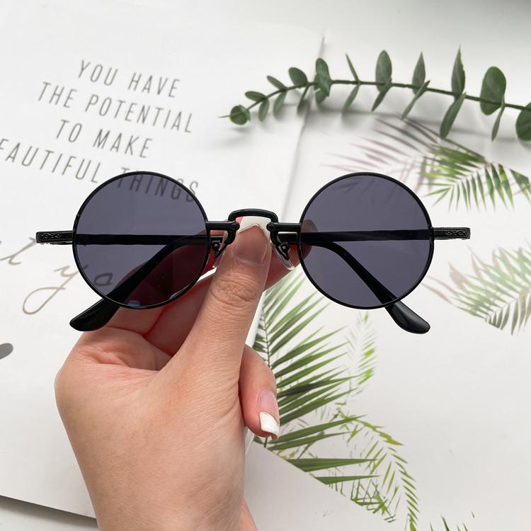 Retro Hip Hop Sunglasses Small Frame Round Street Shot Mini Small Glasses Funny Sunglasses Small Prince Glasses