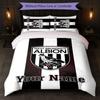 Set Biancheria da Letto Personalizzato West Bromwich Albion FC con Nome Testo 1 Copripiumino + 2 Federe Logo Calcio Regalo Personalizzato per Occasioni Speciali Decorazione Camera da Letto