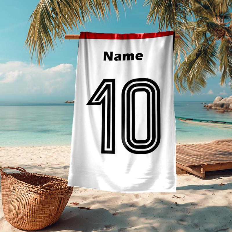 Custom Name Ultra-Soft Beach Towel with 10 Theme,Ideal for Pool - Camping, Diving - Perfect Travel Essential, Vibrant Beach Towel.
