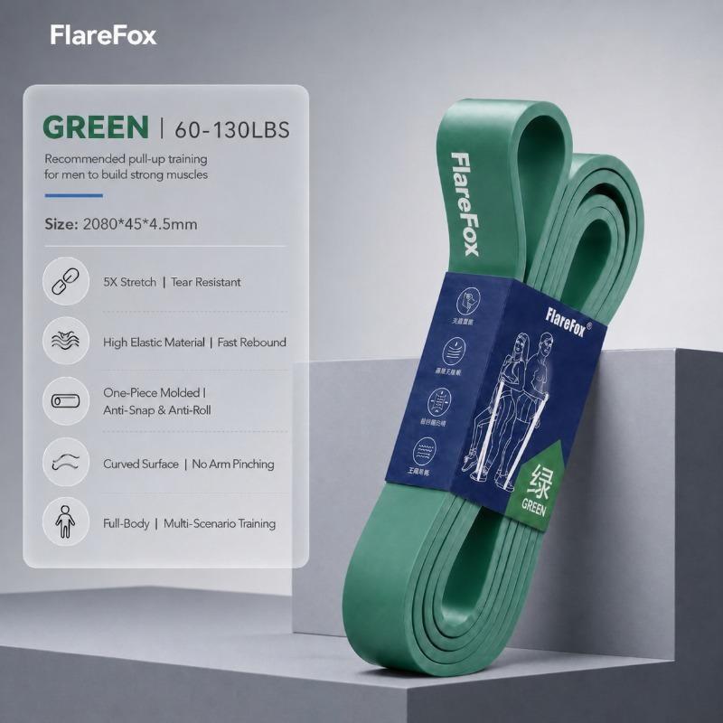 FlareFox Multiple Resistance Bands Set Pull-up Assist Straps Strength Agility Training Handy Gym Equipment for Home CrossFit 3