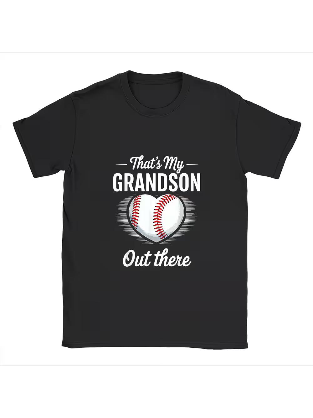 

This Is a T-Shirt for Grandmothers Featuring a Black Design with a White Slogan And a Red-Gray Baseball Graphic XXXL