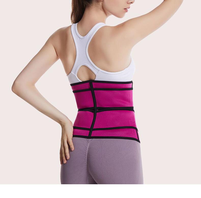 Women s Sweat Belt Waist Trainer Exercise Fitness Fat Burning Belly Slimming Seamless Lumbar Support Belt for Waist Support L