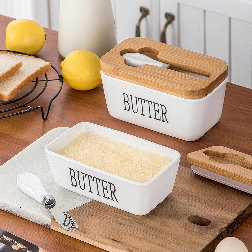 Multifunctional Butter, Cheese, and Jam Spreader with Wooden Box for Baking