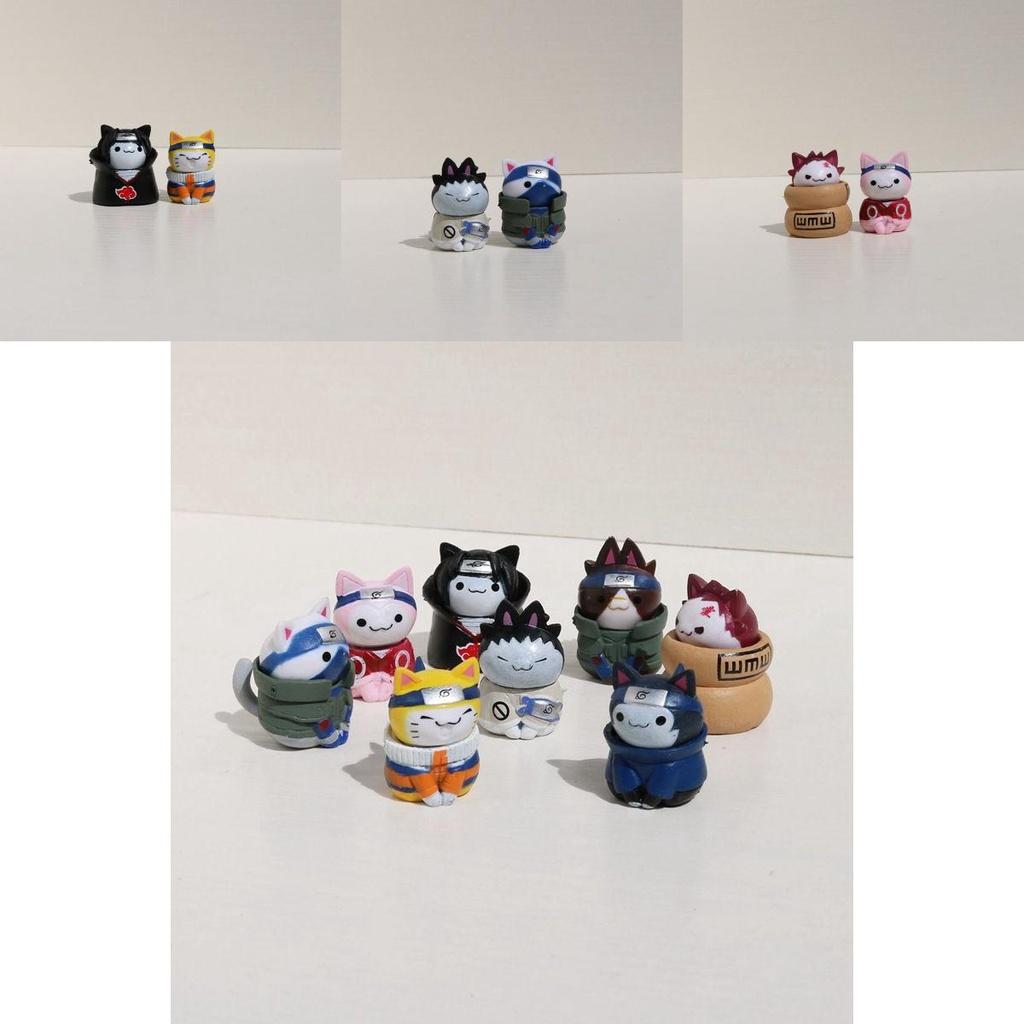 Captivating 8pcs Naruto Cat Action Figures Toys Anime Model Doll Kids Gift