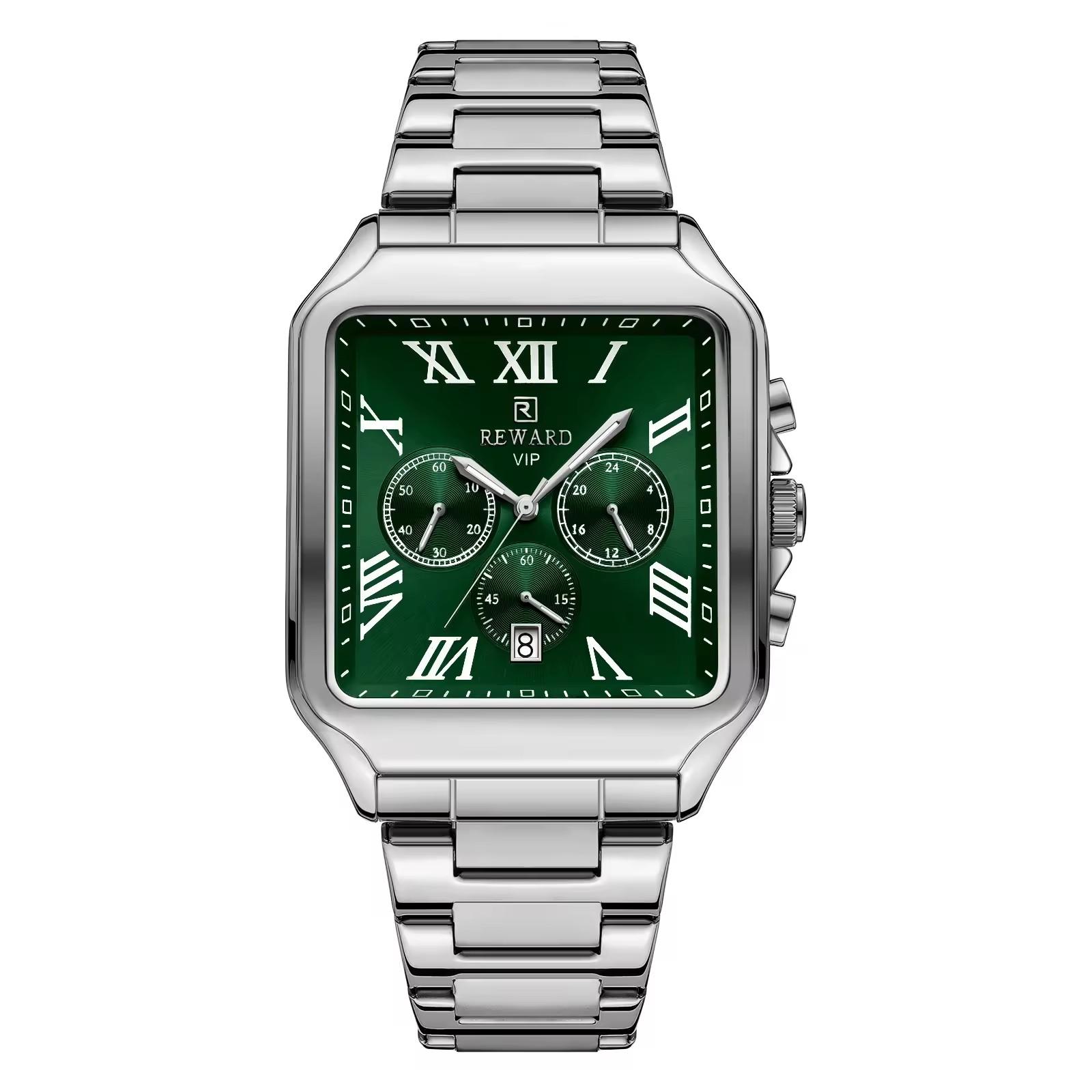 REWARD Men Business Square Watch Simple Design Luxury Fashion Gold Stainless Steel Calendar Waterproof Quartz Men s Watches Hot sale watch